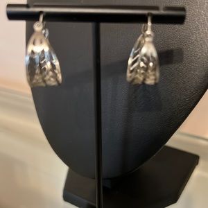 Costume filigree hoop earrings